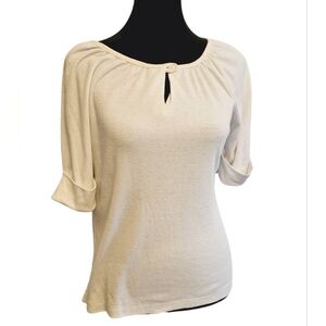 Ladies Keyhole / Boatneck White Top